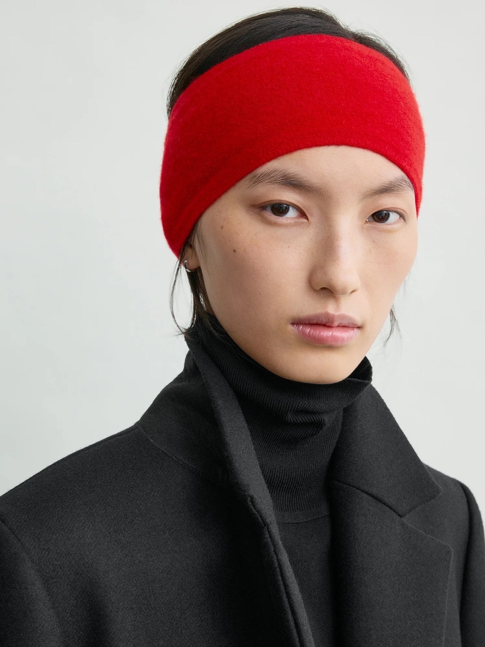 NWT Toteme Cashmere Headband Ear Muffs Winter Hat Poppy Red